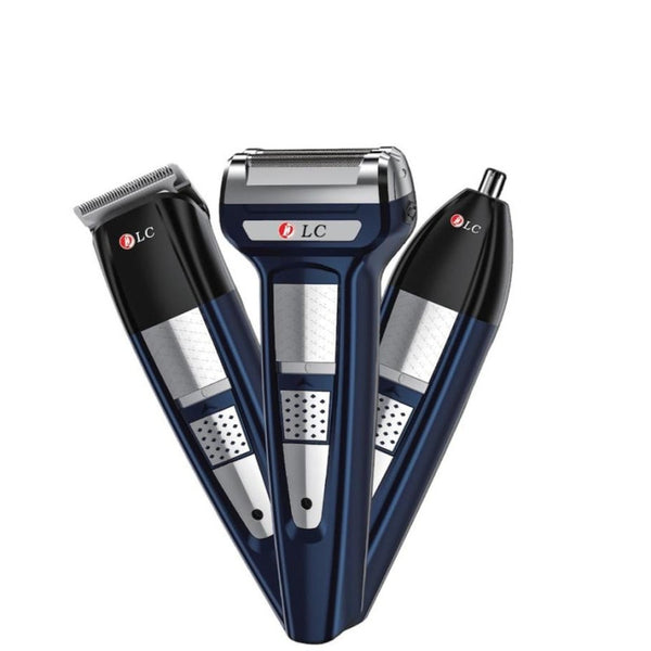 مكينة حلاقة 3 في واحد مجموعة ماكينة حلاقة وتشذيب قابلة لاعادة الشحن 3 في 1
