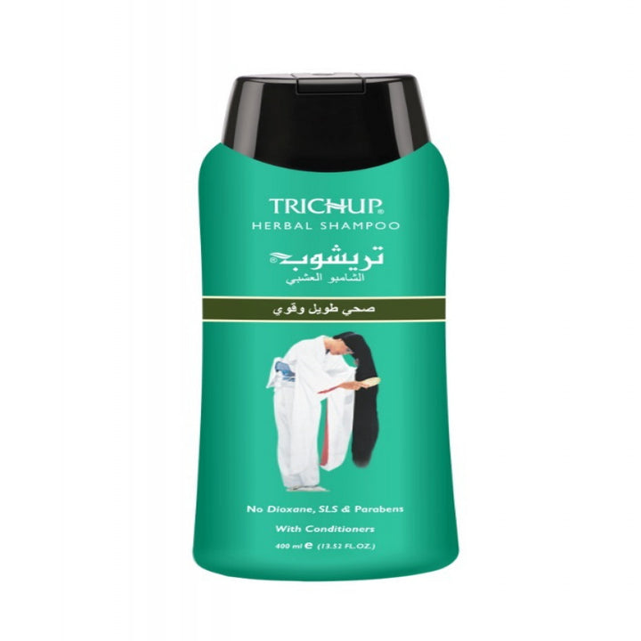 تريشوب شامبو عشبي لشعر صحي طويل وقوي 400 مل - شامبو أصلي مناسب للعناية بالشعر