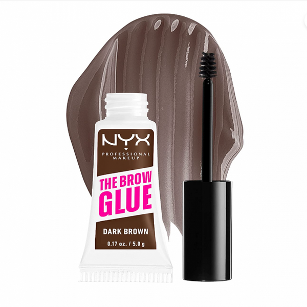 نكس - NYX ماسكارا حواجب بني غامق - ماسكارا رموش طويلة وكثيفة من توب جيت