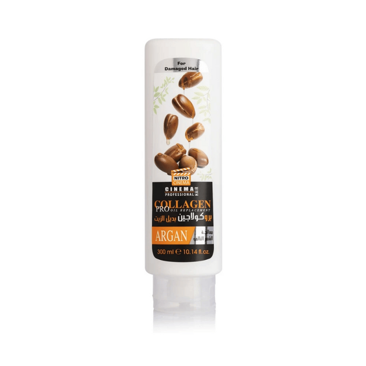 نيترو سينما - بديل الزيت برو كولاجين لمعالجة الشعر المجعد بزيت الأرغان 300 مل - زيت للشعر - توب جيت