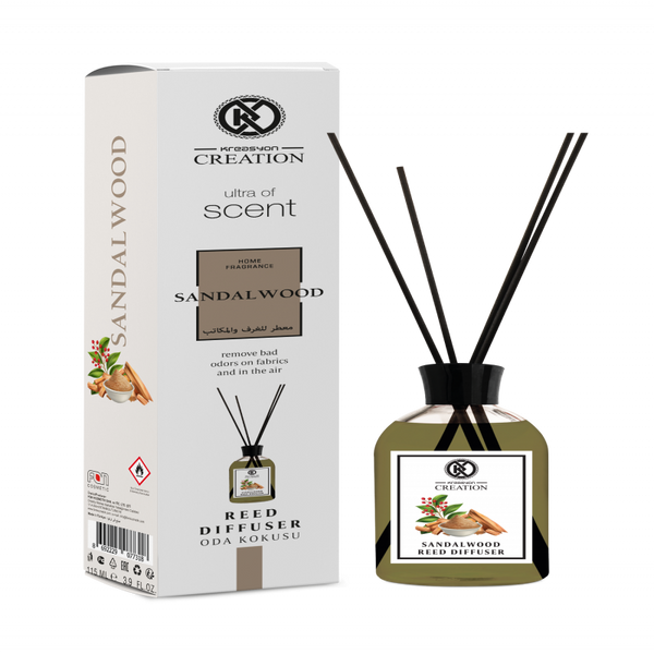 معطر الجو كريسيون كرياشن - معطر منزلي ومكاتب برائحة خشب الصندل 115 مل برائحة منعشة ومثالية للمنزل والسيارة