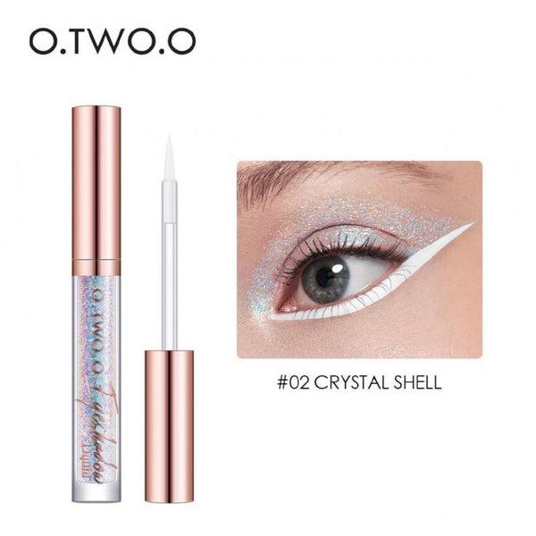 او تو او - جليتر سائل ظل جفون crystal shell 02 - ظلال عيون طويلة الثبات بألوان جذابة