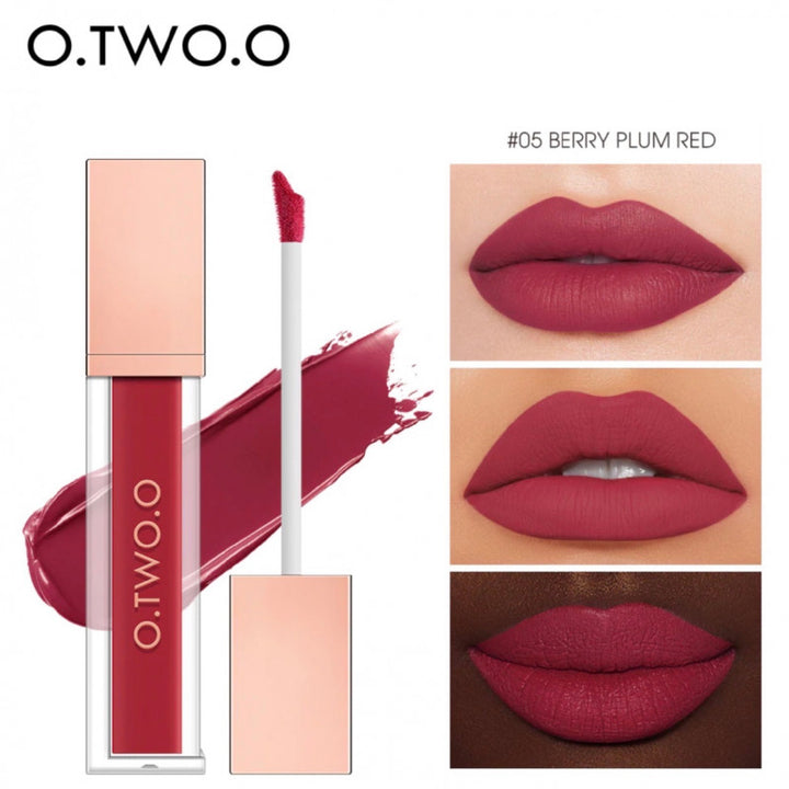او تو او - أحمر شفاه سائل مطفي - درجة روج سائل ثايت قلوص berry plum red 05 - متوفر في توب جيت
