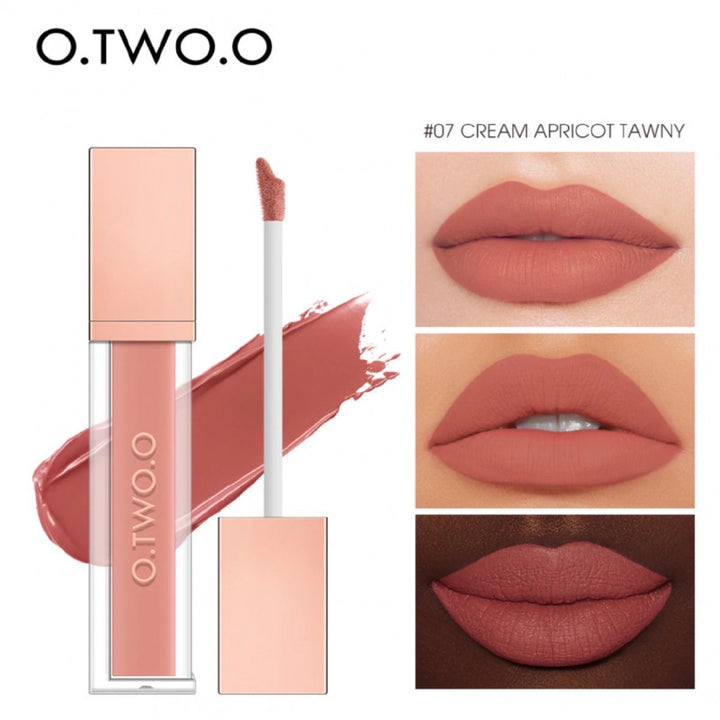 او تو او - أحمر شفاه سائل مطفي - درجة روج سائل ثايت قلوص cream apricot tawny 07 - متوفر في توب جيت
