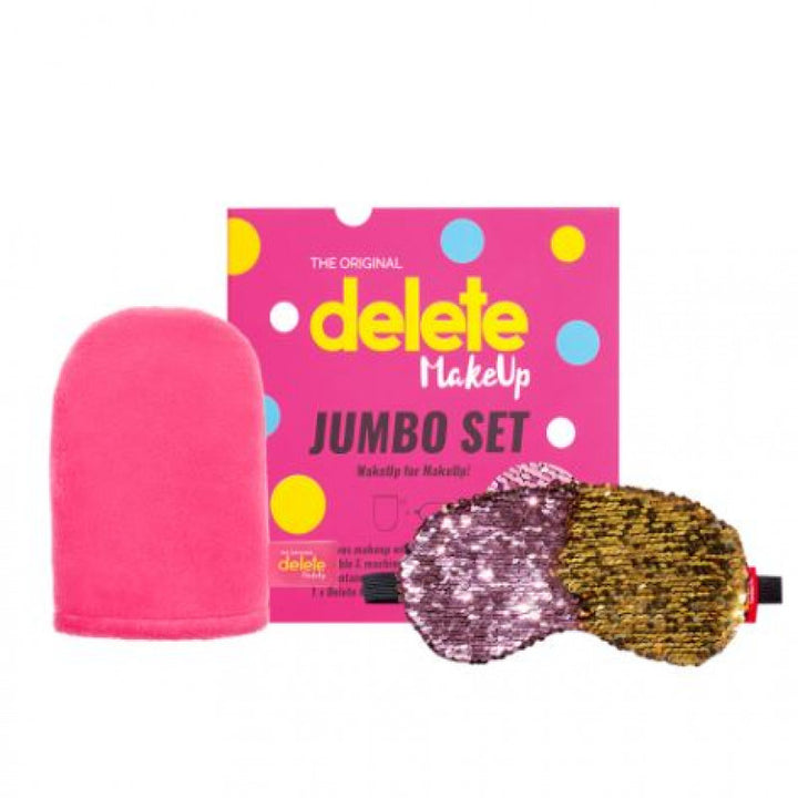 مجموعة مزيل ميكاج جامبو وماسك للنوم من دليت ميك اب -delete makeup لتنظيف البشرة وإزالة المكياج بلطف