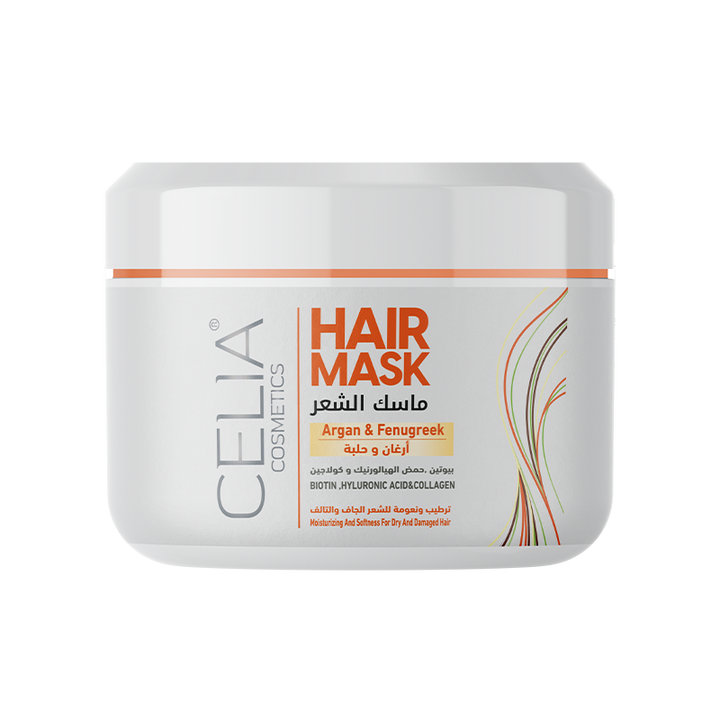 سيليا - ماسك الارغان والحلبة للشعر الجاف والتالف 500 جم - ماسك أو قناع للشعر - توب جيت