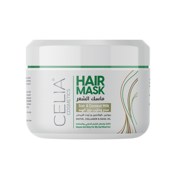 سيليا - ماسك سدر وحليب جوز الهند للشعر الدهني والمختلط 500 جم - ماسك أو قناع للشعر - توب جيت