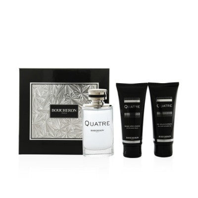 مجموعة او دي تواليت كواتر للرجال عطر 100مل - مجموعة عطرية - مجموعة او دي تواليت كواتر للرجال عطر 100مل+شاور جيل 100 مل + كريم بعد الحلاقة 100 مل - متوفرة على توب جيت