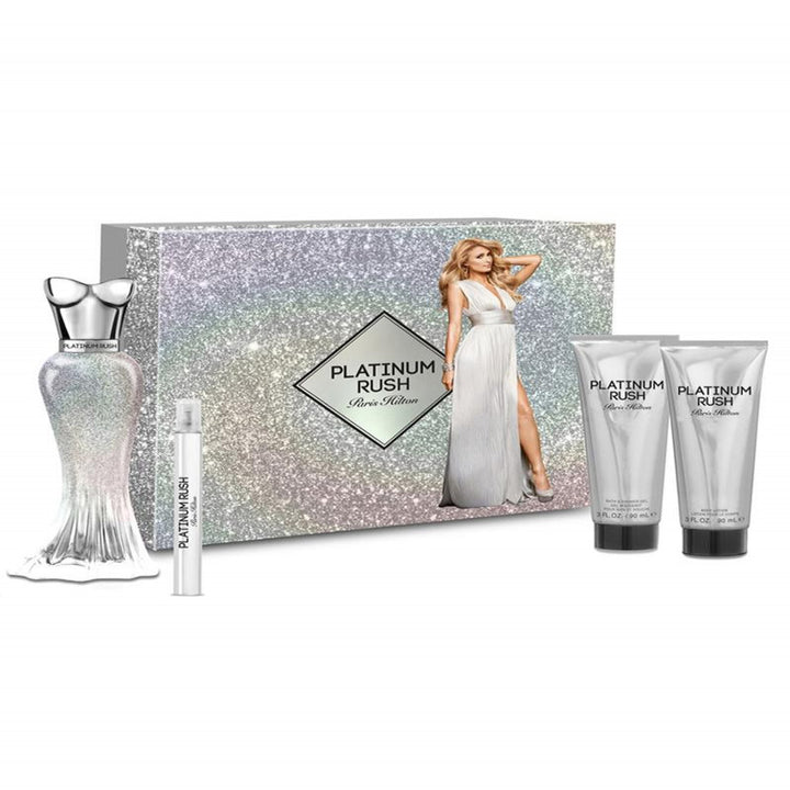 باريس - طقم عطور راقٍ - طقم باريس هيلتون بلاتينيوم رش - أو دي بارفيوم (نسائي) 100مل 4قطع - متوفر على توب جيت