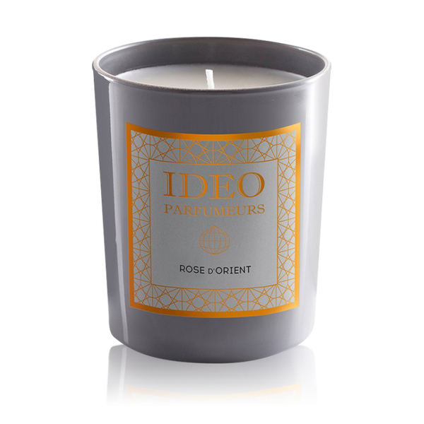 معطر الجو ايديو بارفيوميرز روز دي اورينت - شمعة معطرة 180جرام برائحة منعشة ومثالية للمنزل والسيارة