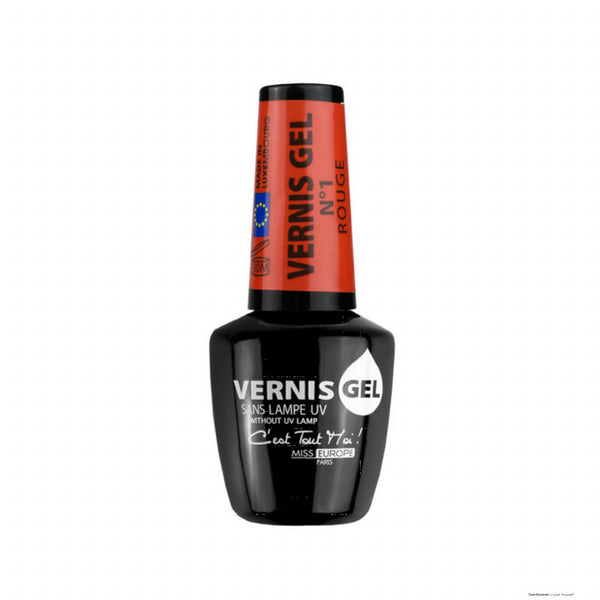 ميس يوروب باريس - طلاء اظافر جل احمر GEL N1 - طلاء أظافر جل - متوفر لدى توب جيت