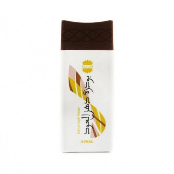 اجمل - معطر شعر وجسم - بودرة دهن العود معطرة للجسم  35 جم - متوفر على توب جيت