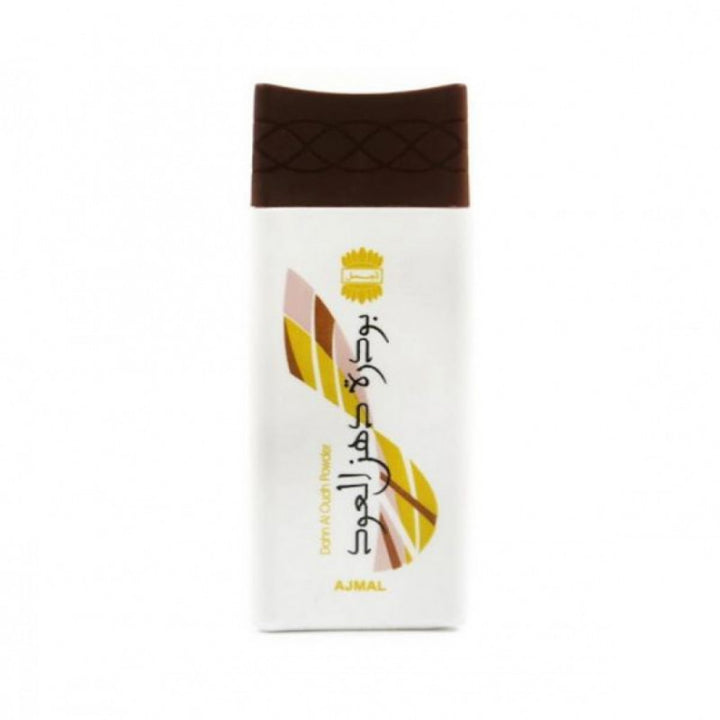 اجمل - معطر شعر وجسم - بودرة دهن العود معطرة للجسم  35 جم - متوفر على توب جيت