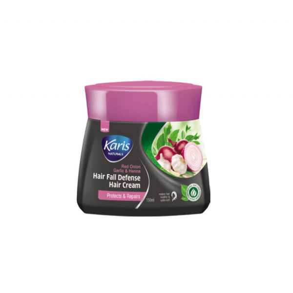 كاريس كريم الحماية الكاملة للشعر بالبصل الاحمر والثوم والحناء - 150مل - كريم تصفيف الشعر - توب جيت