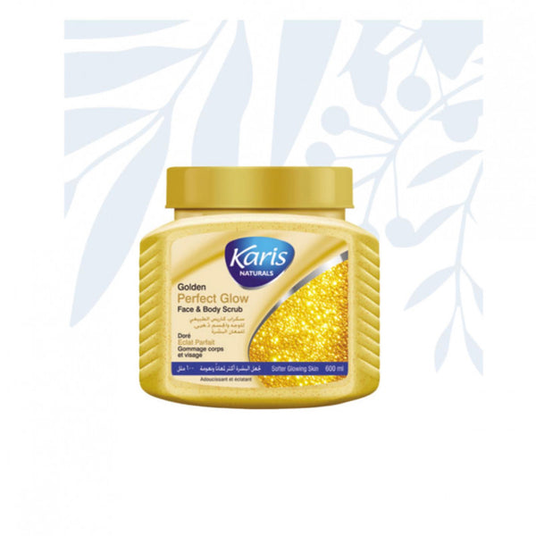 كاريس مقشر الوجه والجسم جولد بيرفكت قلو الذهبي 600ml - أداة تنظيف الوجه، تقشير لطيف، مثالية للبشرة الحساسة - توب جيت