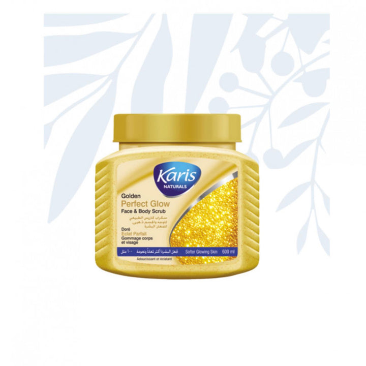 كاريس مقشر الوجه والجسم جولد بيرفكت قلو الذهبي 600ml - أداة تنظيف الوجه، تقشير لطيف، مثالية للبشرة الحساسة - توب جيت