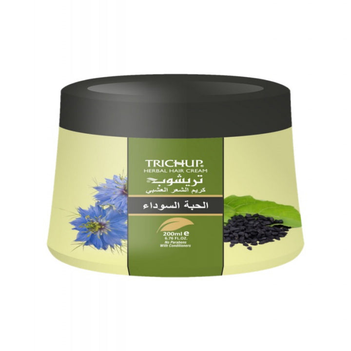 تريشوب كريم شعر عشبي بالحبة سوداء 200 مل - كريم تصفيف الشعر - توب جيت