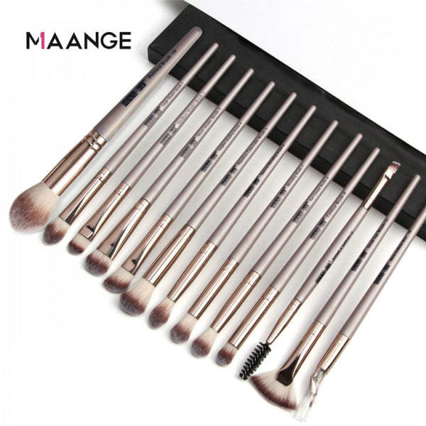 فرش مكياج 13 قطعة من MAANGE - مجموعة فرش مكياج احترافية من توب جيت