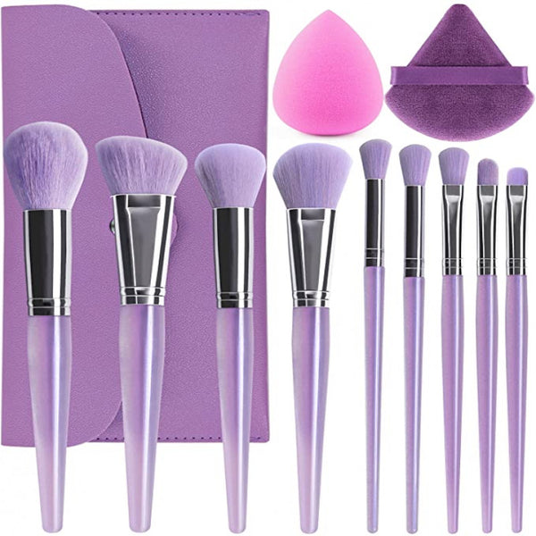 مجموعة فرش المكياج الكاملة (بيوتي بلندر+باودر بف) MAUVE - أداة مكياج احترافية من توب جيت