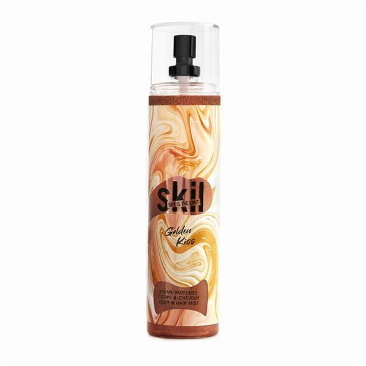 سكيل - معطر شعر وجسم - معطر الجسم و الشعر مع لمعة جولدن كيس 250 مل - متوفر على توب جيت