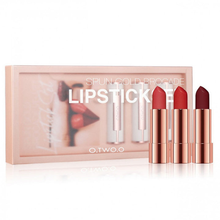 صورة او تو او - طقم احمر شفاه كريمي سبون جولد بروكيد - أحمر شفاه ثابت