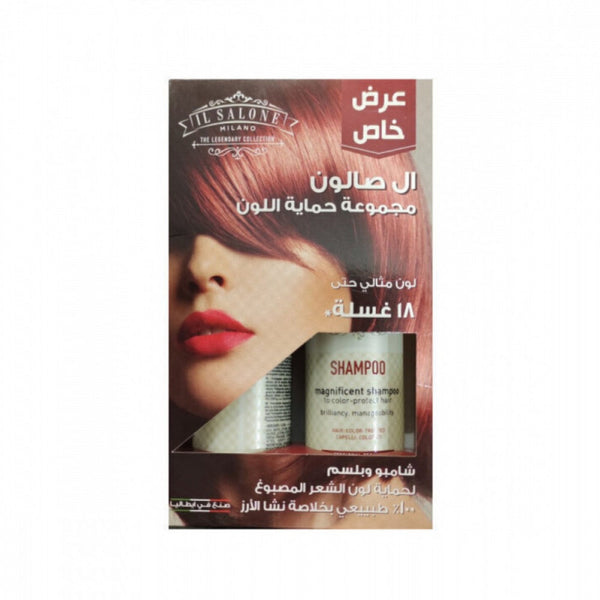 ال صالون - مجموعة حماية اللون شامبو و بلسم 500+500 مل - مجموعة شامبو وبلسم - توب جيت